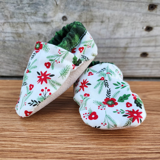 Holly Christmas Booties