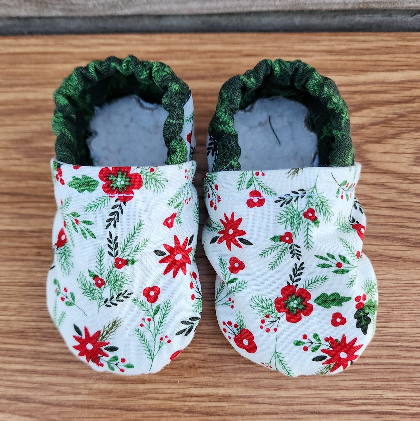 Holly Christmas Booties