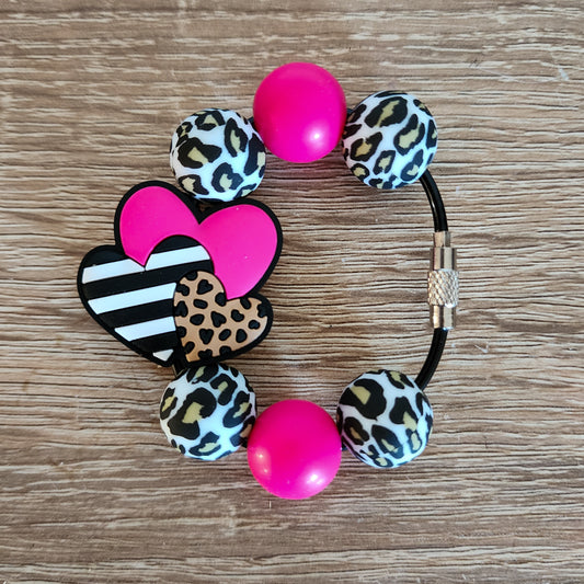 Leopard Hearts Charm