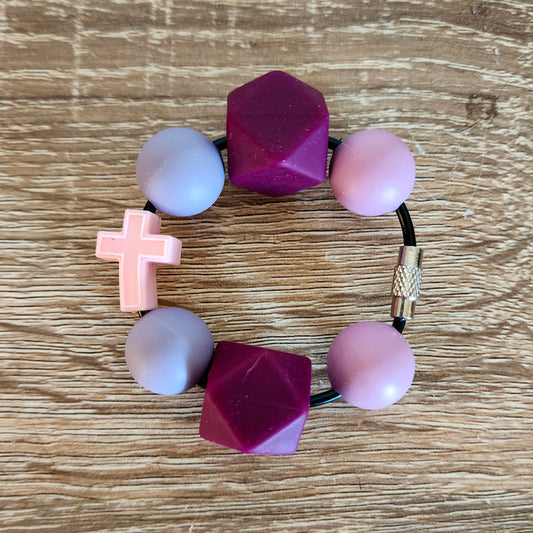 Pink Cross Charm