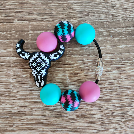 Black Aztec Bull Charm