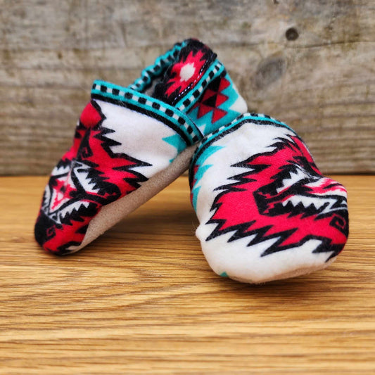 Southwest Aztec Flannel Booties