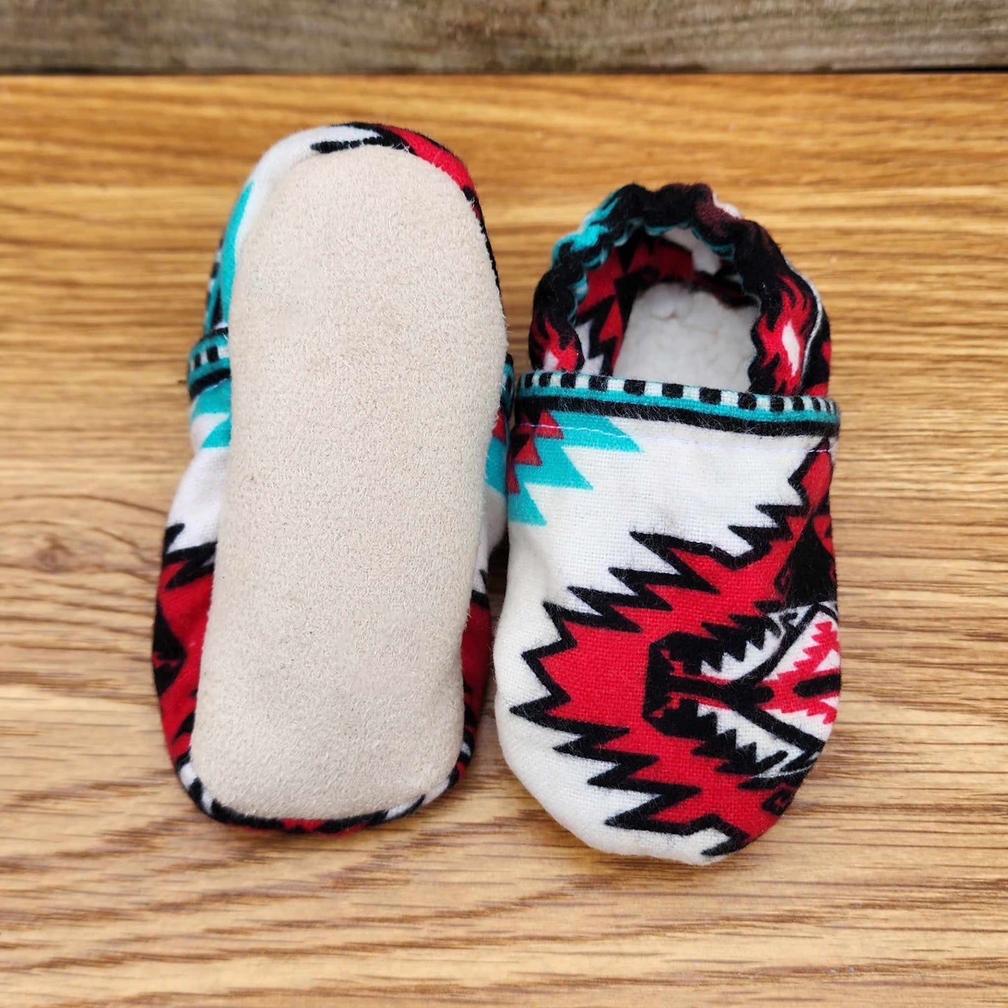 Southwest Aztec Flannel Booties