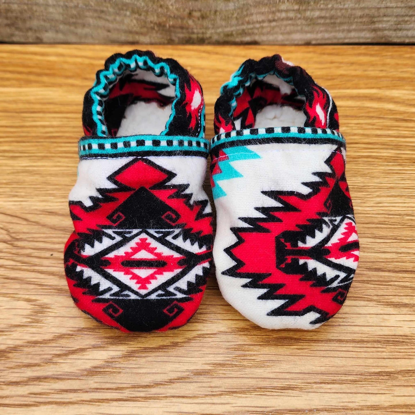 Southwest Aztec Flannel Booties